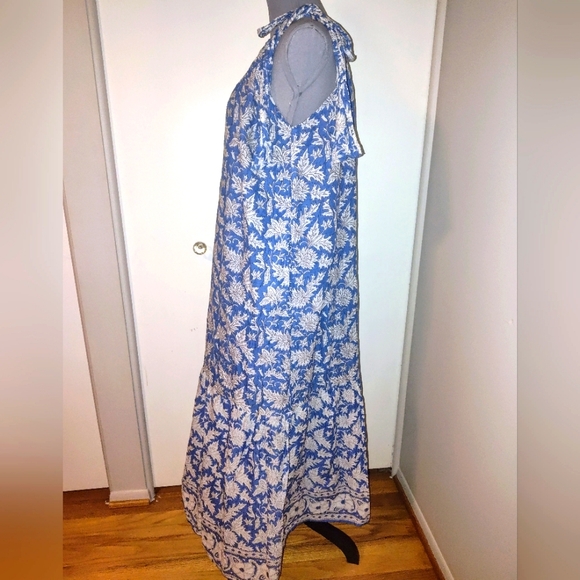 Velvet by Graham & Spencer Joanne Printed Maxi Dress Azul One Shoulder - Picture 4 of 10